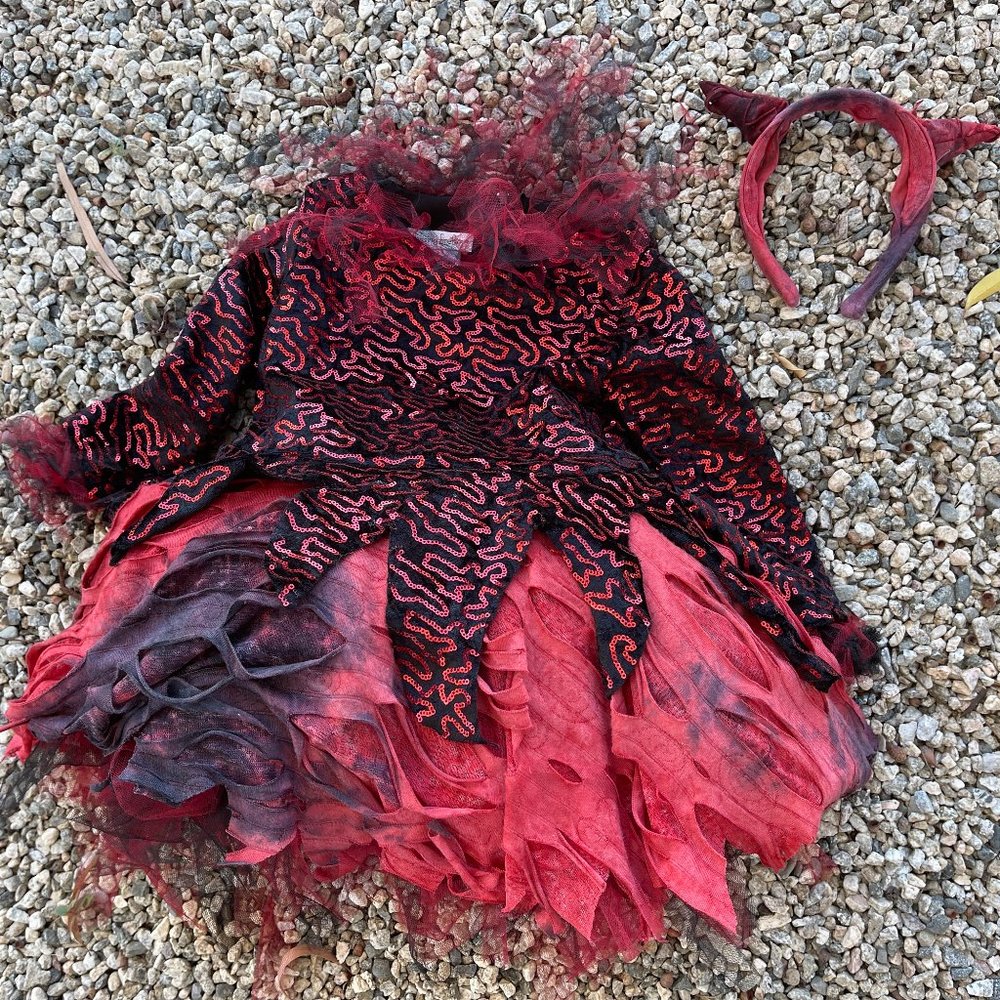 Chasing Fireflies sz 4 Devil costume w/ headband